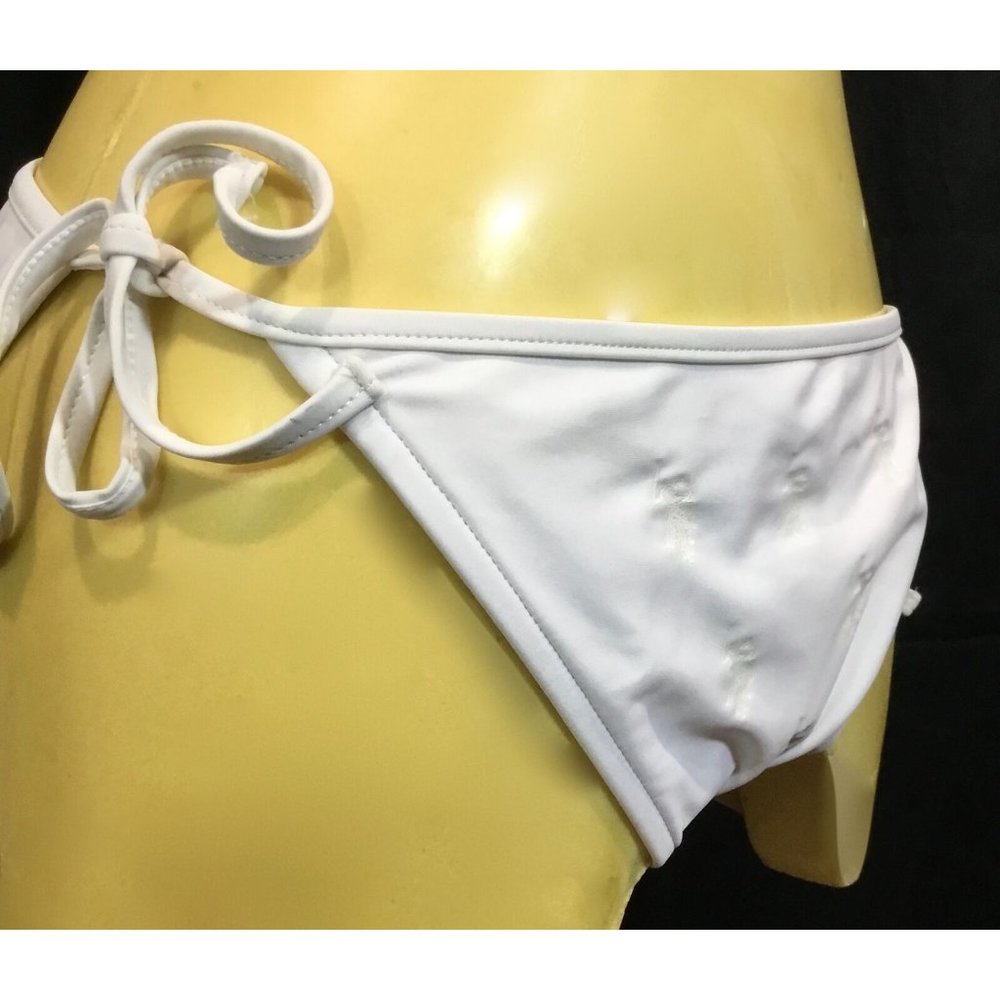 New White String Bikini XL Swim Bottom Pony Logo Tie Bathing Suit US Polo Assn N - Picture 1 of 12
